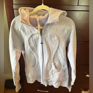 Lululemon scuba full-zip hoodie, size 6. Heathered Lavender color.